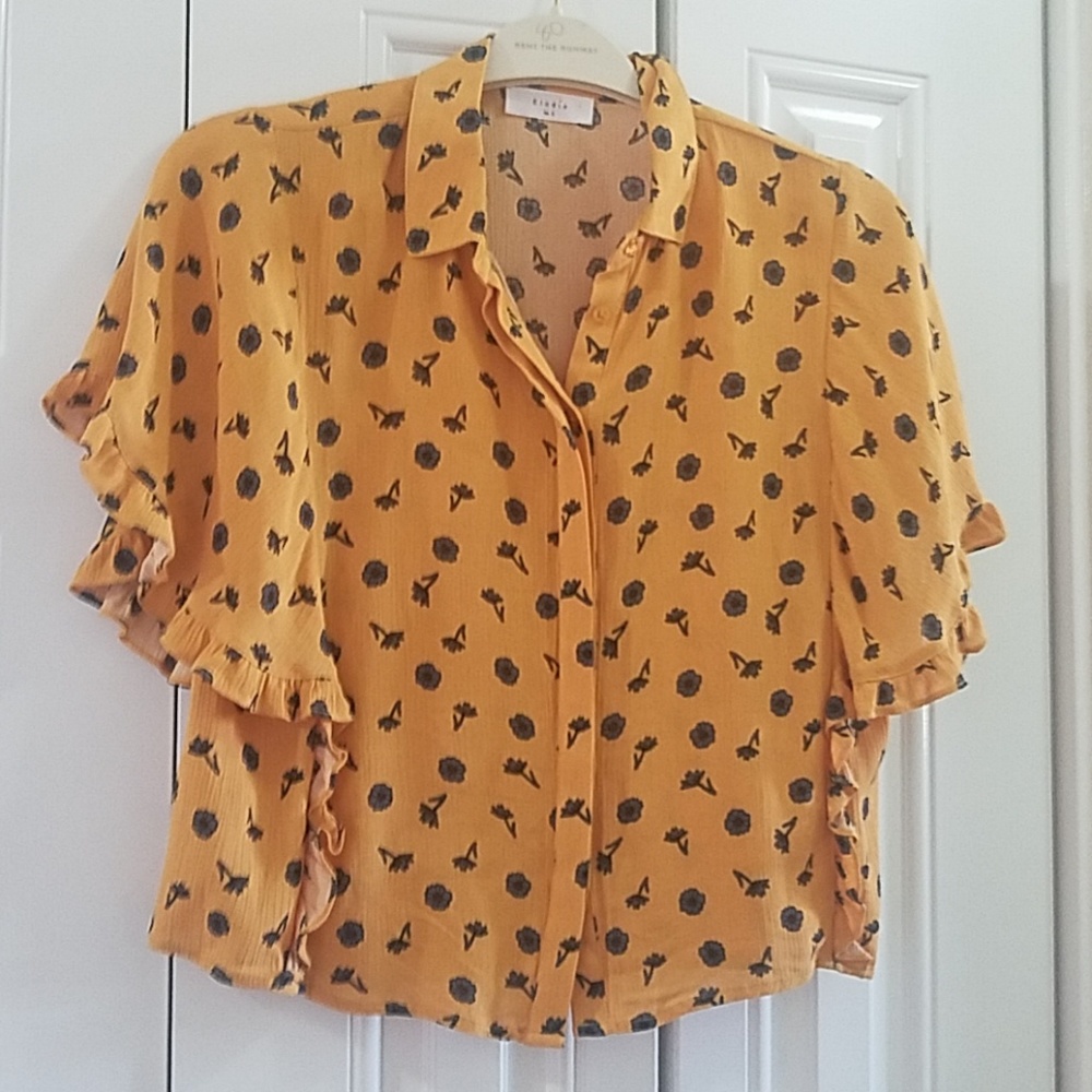 Nordstrom Vintage Style Flowy Cropped Blouse